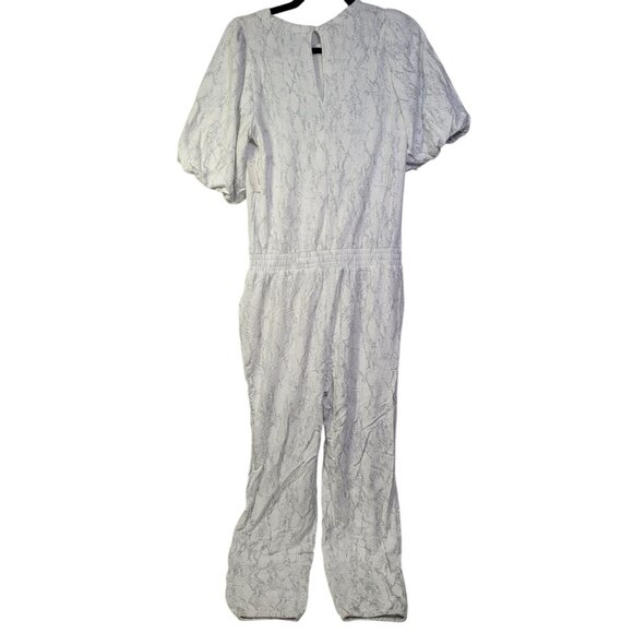 Daily Ritual Women's Puff-Sleeves Jumpsuit Supper Soft Terry Lounge Size Medium - Picture 2 of 16